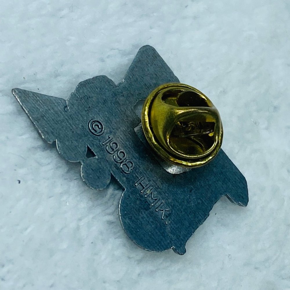 1998 HMK Train 25th Anniversary Tie Tack Pin Pewter Silver Color Steam Engine - Picture 13 of 16